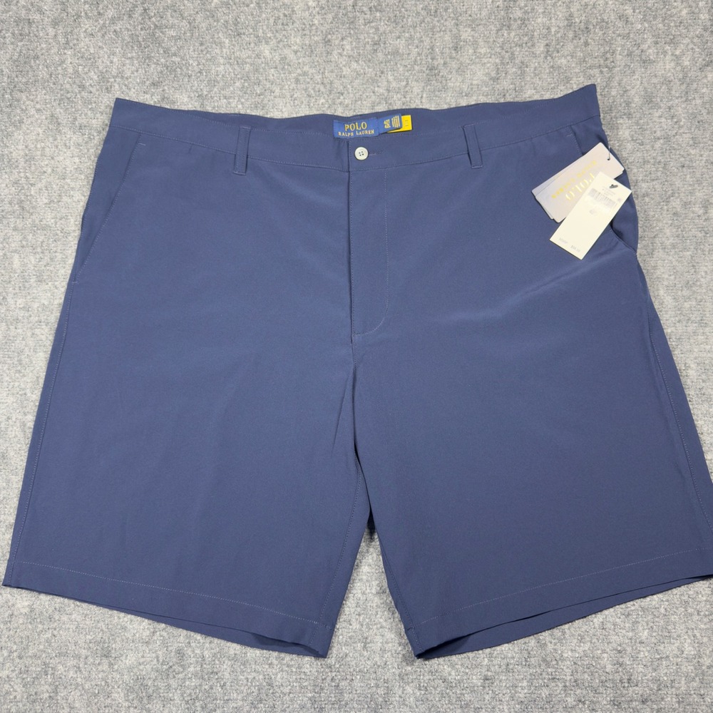 Polo Ralph Lauren Men Navy Blue Golf Shorts Big & Tall Size 42x32 Flat Front‎